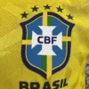 2026 Brazil Style National Team Soccer Jersey - Premium Jacquard Yellow Football Shirt - Unbranded High-Performance Teamwear