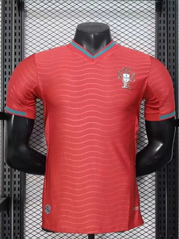 Wholesale Portugal Style Soccer Jersey 2026 Elite Red Wave Edition