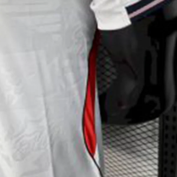 jerseyforge-england-jersey-side-stripe-detail 2026 England Style National Team Soccer Jersey - Elite White Three Lions Edition - Unbranded High-Performance Teamwear